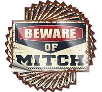 Dsoluuing Funny Sticker Beware of Mitch Funny Sticker 10 Pcs Stickers for Car Decals for Cars (Size : 8X12CM)