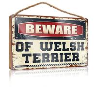 Dsoluuing Home Sweet Home Signs Wall Decor Beware of Welsh Terrier Wooden Sign Home Decor Farmhouse Garden Gifts (Size : 20X30CM)