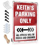 Dsoluuing Metal Tin Sign Retro Keith'S Parking Only Tin Sign Dorm Room Accessories Street Signs for Bedroom (Size : 20X30CM)