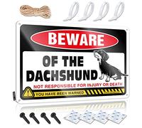 Dsoluuing Tin Sign Wall Decor Beware of Dachshund Sign Tin Signs for Man Cave Personalized Bar Signs (Size : 20X30CM)
