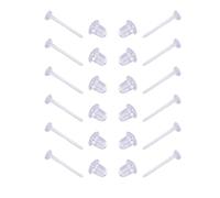 DSOMHZ Clear Earrings, 100 Pairs (50 pieces/25 Pairs), PVC, Invisible, Clear