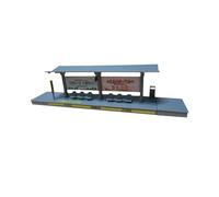 DSOUWEH 1/64 Architectural Model Kit Featuring Miniature Bus Waiting Stop For Building Scenic Models Housewarming Architecture Building Scene for Creative