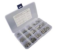 DSOUWEH 304 Stainless Steel Positioning Pin Assortment Includes 12 Sizes Durable Clevis Pins M3 M4 M5 Smooth Access Organized Storage T Shape Round Pin