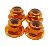 DSOUWEH 4pcs RC Car S Performance Aluminium Alloy Wheel Lock Nut For 1/10 WLtoys K949 Applicable For 1/10 WLtoys K949, yellow