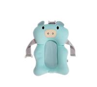 DSOUWEH Baby Bathtub Cushion Foldable Newborn Support Breathable Bathing Chair Bath Tub Anti-Slide Cushions Mat Security, Light Blue Pig