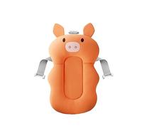 DSOUWEH Baby Bathtub Cushion Foldable Newborn Support Breathable Bathing Chair Bath Tub Anti-Slide Cushions Mat Security, Orange Pig