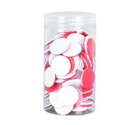 DSOUWEH Bingo Counting Chips Fun Counting Counters Engaging Math Practice Activities Encourage Family Interaction Learning Counters Disc Bingo Chip Discs, Red White, 25mm