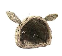 DSOUWEH Bunny Grass Tunnel Handmade Grass Hideaway Hut Spacious Nest For Small Pets Handmade House Is Very Suitable For Various Small Pets Such As Chinchil