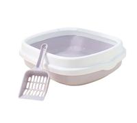 DSOUWEH Cat Litter Tray Nonstick Open Litter Box Detachable Kitten Pan Cleaning Without Mess 40cmx34cmx12cm/15.75inch X 13.39inch X 4.72inch Non Stick Semi