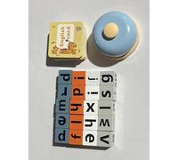 DSOUWEH Fast Paced Word Race Game With Flash Cards Blocks Alphabet Puzzles Blocks Exciting Interactive Gameplay Learning Experience Matching Letter Game Kids , with Bell