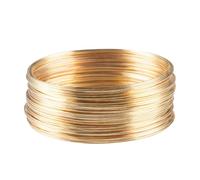 DSOUWEH Jewelry Wire Using Memory Wire For DIY Craft Projects And Accessories With 50 Loops Making Bracelets Jewelry Making Is For Bracelets Memory Steel, Light Gold