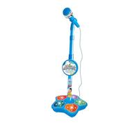 DSOUWEH Microphone And Stand Brings Music To Life With Built In Playback Functions Flashing Stage Lights Energizing Kids Play Environment Music Sing , Blue , 100x21cm