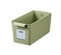 DSOUWEH Neat and Tidy Desktop with Large Capacity Storage Basket for Home and Office Organization PP Miscellaneous Items Storage, Matcha Green, Narrow Type [1013-4]