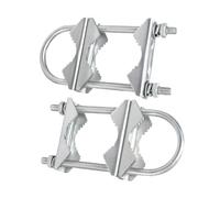 DSOUWEH Outside Home Antenna Pipe Mounting TV Parasols Heavy Duty Antenna Support Package Outdoor And Setup Is Firmly And Stably Fixed Double Mast Clamp V Jaw