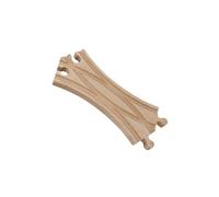 DSOUWEH Railroads Train Toy Track Rail Station Accessory Encourages Imaginative Thinking While Fostering Playtime Creativity Wooden Train Track Portable, Wood color, 17.8x7.3x1.2cm