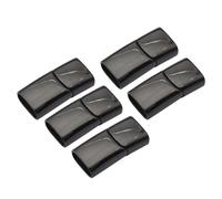 DSOUWEH Stainless Steel Snaps Clasps Fit Jewellery Bracelet Closures Smooth Touches Unique Rectangle Shape Craft Jewelry Findings Making Accessories Part Snap, Black, 12x6mm