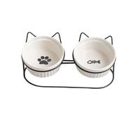 DSOUWEH Tilted Pet Slow Feeder Water Dispenser Feeding Elevated Food Bowls High Capacity Ceramic Solution Easy For Cleaning. Elevated Raised Pets Water Bowl