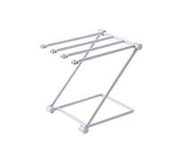 DSOUWEH Towel Stand Rack Drying Storage Organizer Folding Rag Hanger Household Supplies Kitchen Bathroom Tool Accessories, Gray