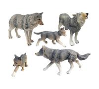 DSOUWEH Wild Wolves Animals Wolf Figurine Pet Shop Accessories Learning Tools Wolf Toys Introducing Kids To Wonders Wild Animal Model Figure Decoration Kid