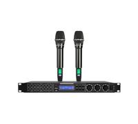 DSP Audio Processor Karaoke Digital Effect Audio Processor With 2 Dynamic Microphone For Home/Stage