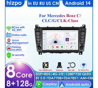 DSP Carplay 4G 8'' Android 14 Car Radio Multimedia Player for Mercedes Benz CLC W203 C-Class C180 C200 CLK200 CLK W209 GPS RDS S8 (8G 128G)AI AHDC2