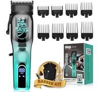 DSP Professional Hair Clipper for Men, Brushless Motor with 4CR DLC+Ceramic Blade, Rechargeable Cordless Hair Cutting Kit- Gift for Men (Green)