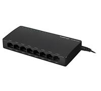 DSP2-1008-12V Ethernet Switch RJ45 Female x8 Black 10Gbps LANBERG