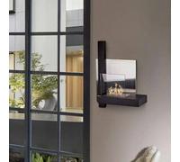 Dspeggiori Bioethanol Fireplace, Ecological Fireplace, Smokeless Fireplace, Ethanol Heater, Made in Italy, 65 x 23 x H 75 cm, Black