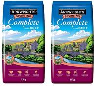 DSPetSupplies Arkwrights Sporting Complete Extra Beef 30kg (2 x 15kg Bags)