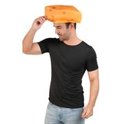 DSplay Adult Couples Cheese Hat Costumes and Red Wine Costume, Yellow, One Size