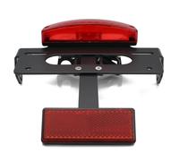DSPOLIMV Compatible With For KLX300 For SM 2024 Motorcycle Rear Tail Tidy Mudguard Eliminator Kit License Plate Holder Bracket Light Motorcycle License Holder(With Reflector Red)