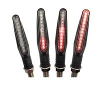 DSPOLIMV Compatible With YZF For R1 For R6 2005 2006 2007 2008 2009 2010 2011 2012 Motorcycle Turn Signals Lights Flowing Water Flicker Flashers Motorcycle Turn Signal(Red,2 pairs)