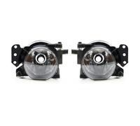 DSPOLIMV fog light assembly Compatible With E60 E61 E90 E91 323i 325i 525i DRL Driving Front Fog Lights Housing Lens Clear Front Bumper FogLamp With Bulbs(Blue,With M10)