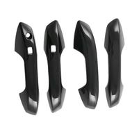 DSPOLIMV Outer Door Handle Cap Compatible with BYD for Song for Plus DM-i EV 2023-2025 4Pcs Car Exterior Side Door Handle Cover Trim LHD Carbon Fiber Parts(Glossy Black)