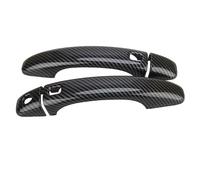 DSPOLIMV Outer Door Handle Cap Compatible with for S5 2010-2017 Car Black Carbon Fiber Texture Style ABS Side for Smart Door Handle Cover Trim
