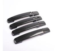 DSPOLIMV Outer Door Handle Cap Compatible with Nissan for Navara for Frontier D40 2005-2013 Carbon Fiber Chrome Car Door Handle Cover Stickers Styling Accessories(Carbon 2 Buttons)