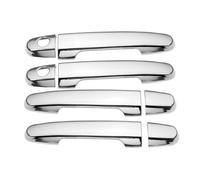 DSPOLIMV Outer Door Handle Cap Compatible with Toyota for IST 2002-2007 Chrome Carbon Fiber Car Door Handle Cover Trim Styling Accessories Overlay Sticker(Chrome 2 Keyholes)