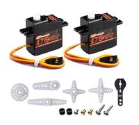 DSPOWER 2PCS 17G RC Micro Servo, Waterproof RC Mini Digital Servo Motor with 25T Servo Horn for 1/18 1/16 1/14 RC Car Tank Boat Fixed-Wing Helicopter Airplane Robot Toy