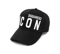 Dsquared2 , Black Be Icon Curved Brim Hat ,Black male, Sizes: ONE SIZE