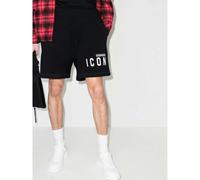 Dsquared Icon Logo-Print Shorts in Black - M - Black