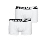 DSquared2 2-Pack Angled Logo Low-Rise Boxer Trunks, White - XX-Large