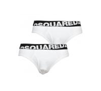 Dsquared2 2-Pack Angled Logo Low-Rise Briefs, White - X-Large