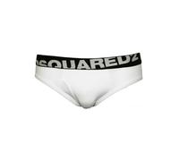 Dsquared2 Angled Logo Low-Rise Brief, White/black - XX-Large