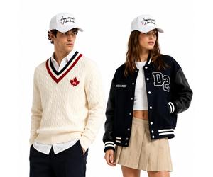 Dsquared2 Babes Heart 1964 Rare White Baseball Cap Hat, Logo Embroidery