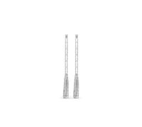 DSQUARED2 baguette-cut crystal-fringe earrings - Grey One Size