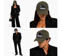 Dsquared2 Baseball Cap 95 Logo Canvas Khaki Adjustable Back Strap