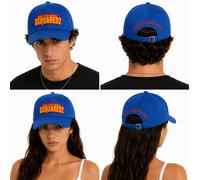 Dsquared2 Baseball Cap Now You Know Logo Embroidered Blue Canvas Unisex