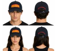 Dsquared2 Baseball Cap Now You Know Logo Embroidered Blue Canvas Unisex