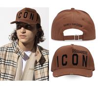 Dsquared2 Be Icon Be Cool Baseball Cap Trucker Hat Brown