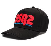 Dsquared2 Black Canvas Baseball Cap Limited Retro Logo Embroidery Strapback